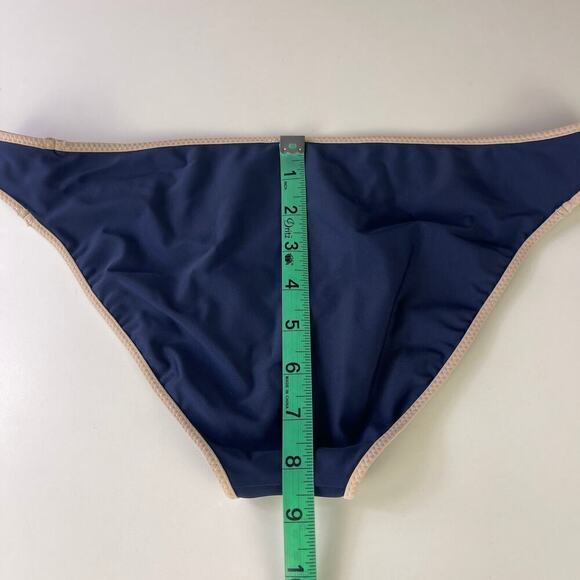 Lululemon Burgundy Red Navy Reversible Bikini Bottom See MEASUREMENTS Women's 10 - Picture 8 of 10